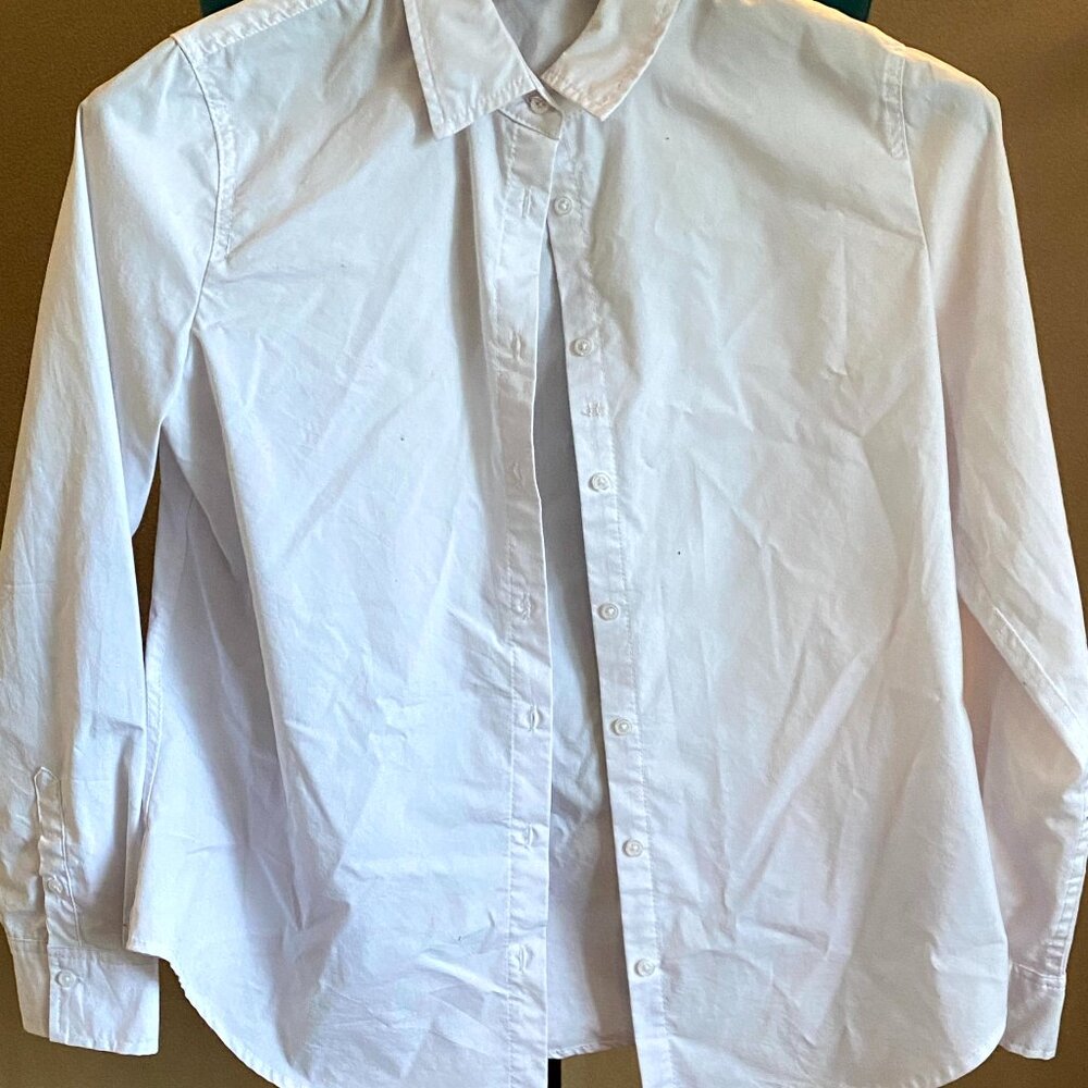 White button down blouse